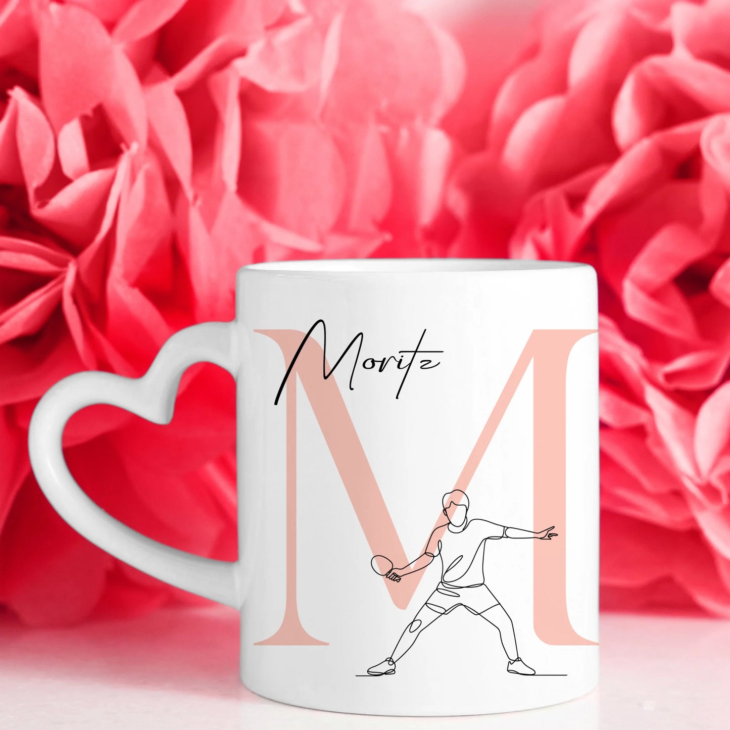 Personalisierte Tasse Mit Name Lineart Tischtennis Tischtennisspieler Geschenk 7