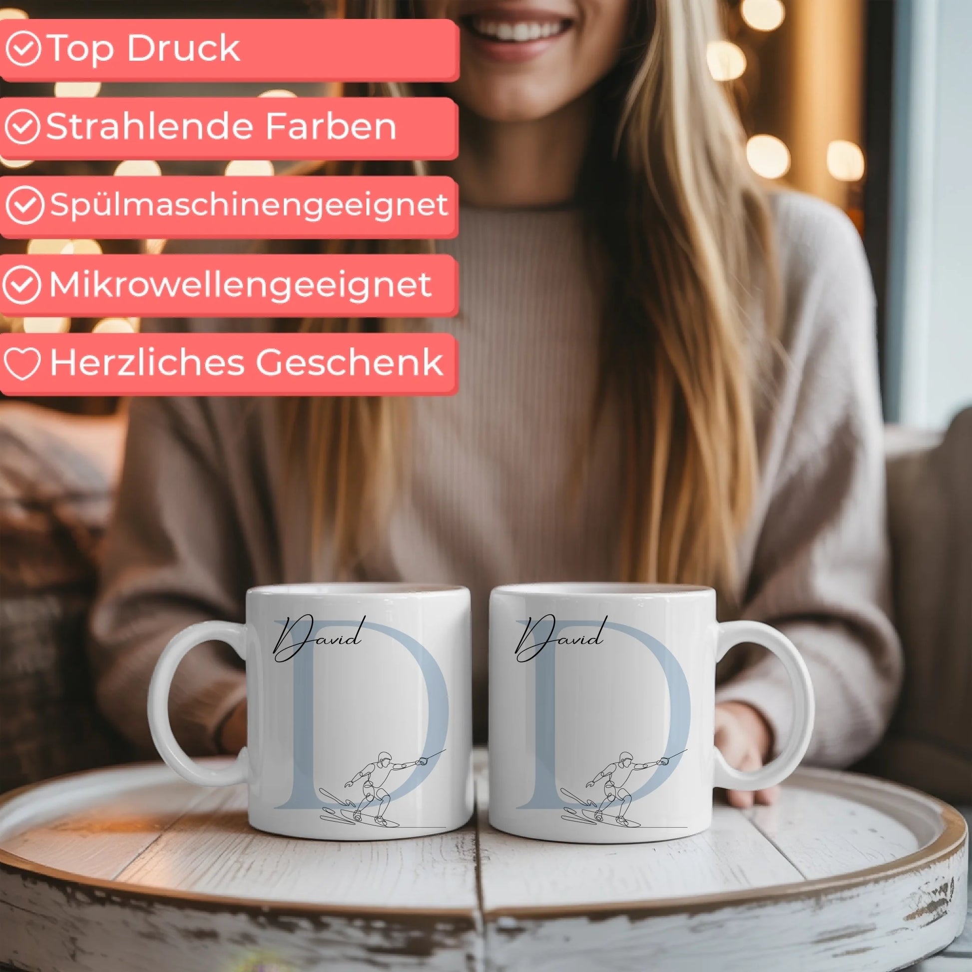 Personalisierte Tasse Mit Name Und Lineart Wakeboarden Wakeboarder Geschenk 6