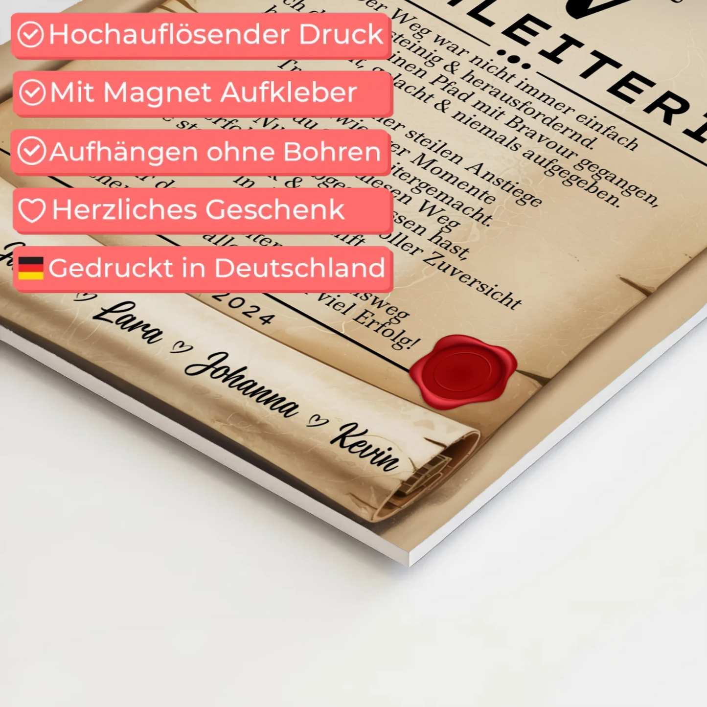 Geschenk Zum Abschluss Ausbildung Teamleiterin Urkunde Fotoboard