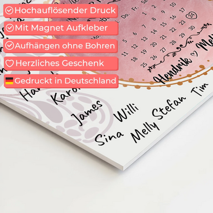 Fotoboard Hochzeit Herzlich Willkommen Rosa Aquarell