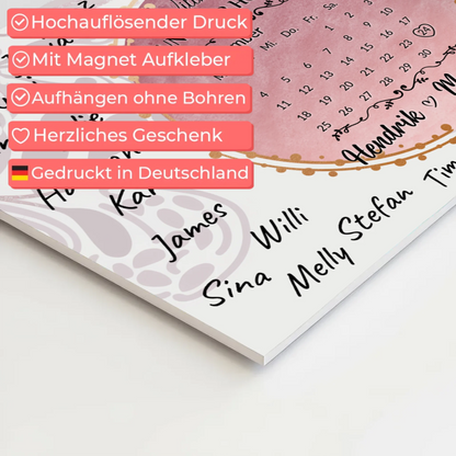 Fotoboard Hochzeit Herzlich Willkommen Rosa Aquarell