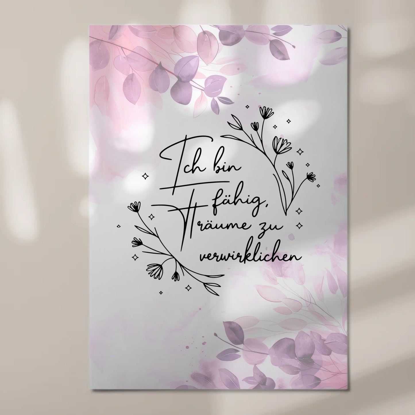 Affirmation Magnet Poster Spruch Ich bin fähig Träume