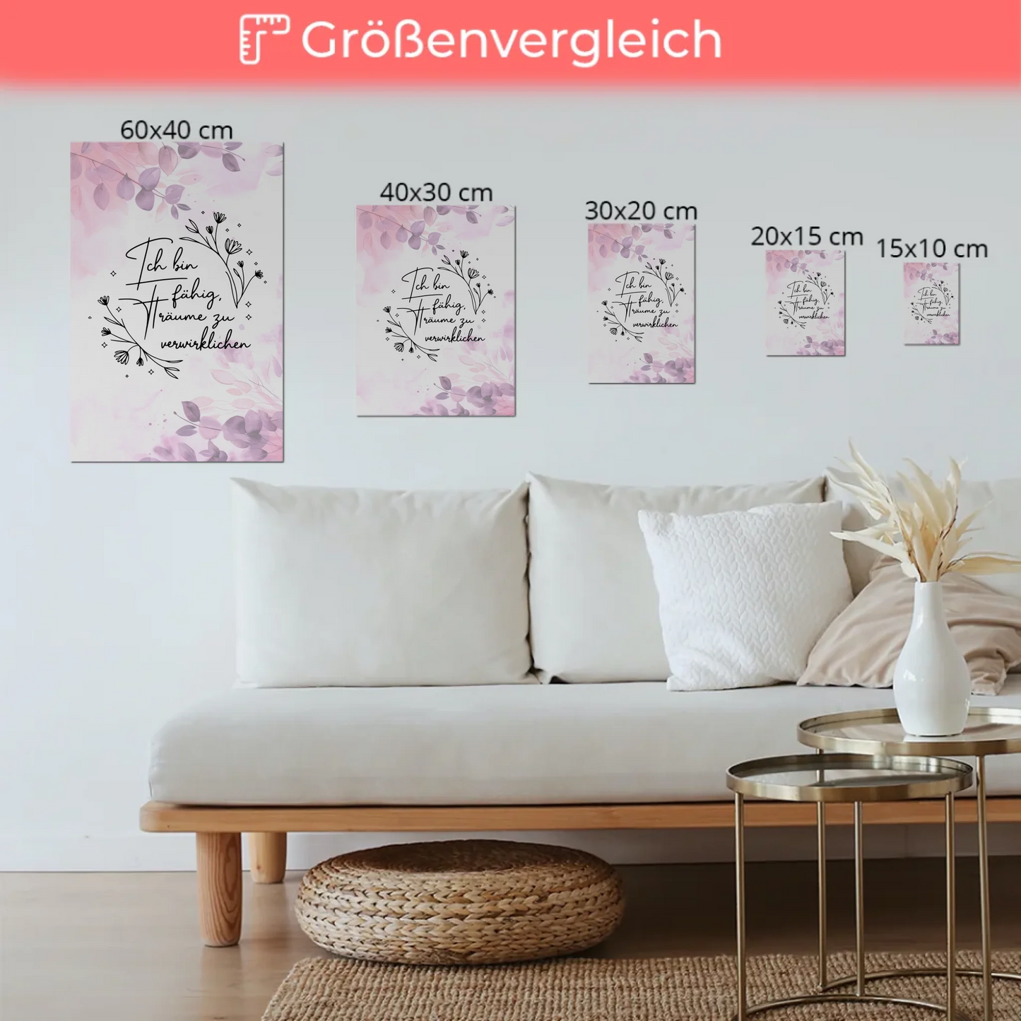 Affirmation Magnet Poster Spruch Ich bin fähig Träume