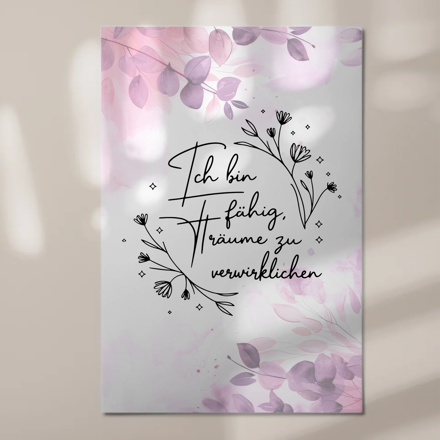 Affirmation Magnet Poster Spruch Ich bin fähig Träume