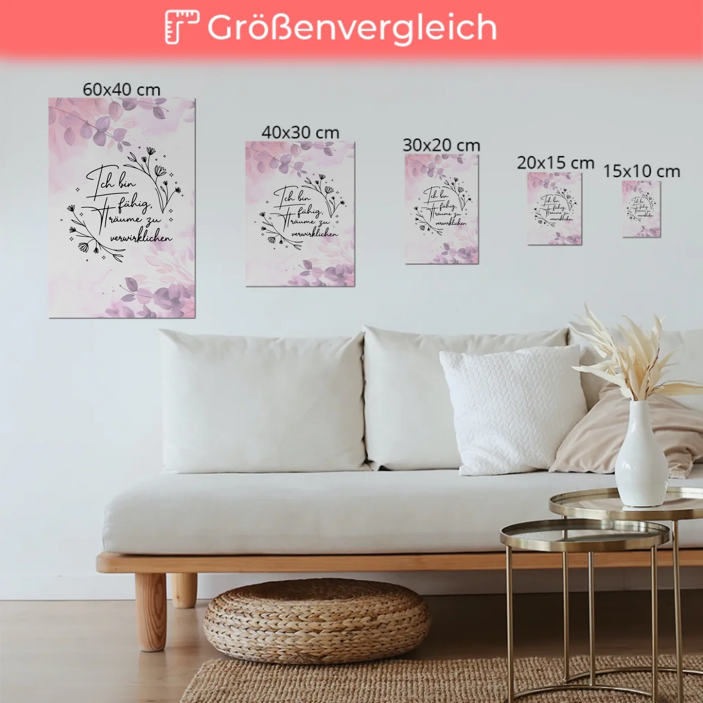 Affirmation Magnet Poster Spruch Ich bin fähig Träume