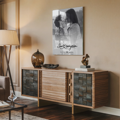 Personalisiertes Acrylglas Bild Paare Mit Namen Seni Seviyorum