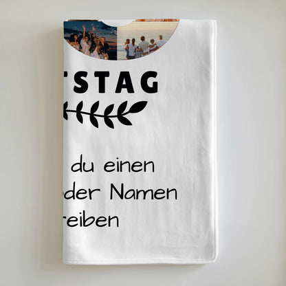 Personalisierte Decke zum 90 Geburtstag mit Wunschname und Wunschtext