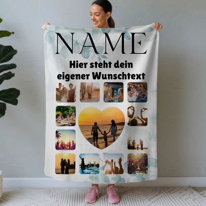 Kuscheldecke Mit Foto Mama Wunschname Fotocollage