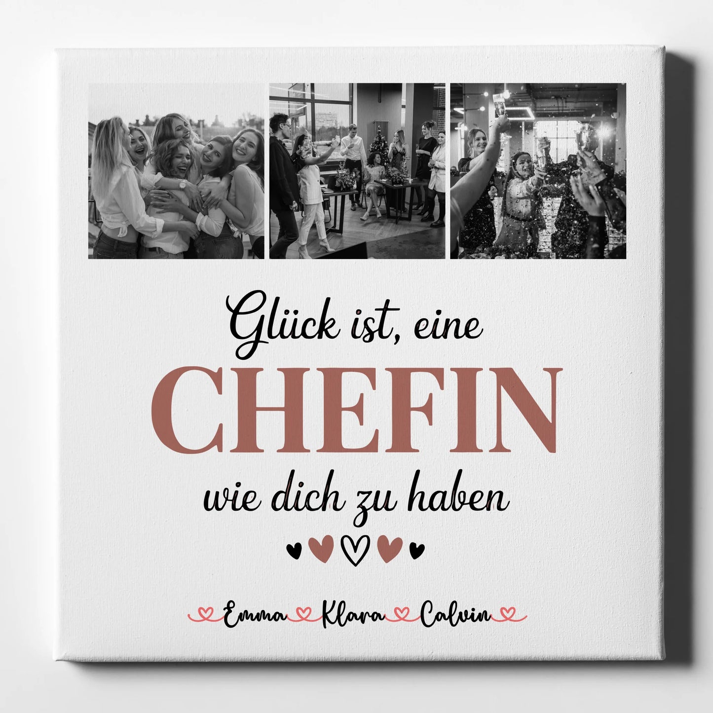 Personalisierte Leinwand Chefin Fotocollage Glück Ist eine Chefin Wie Dich Zu Haben Geschenk 1