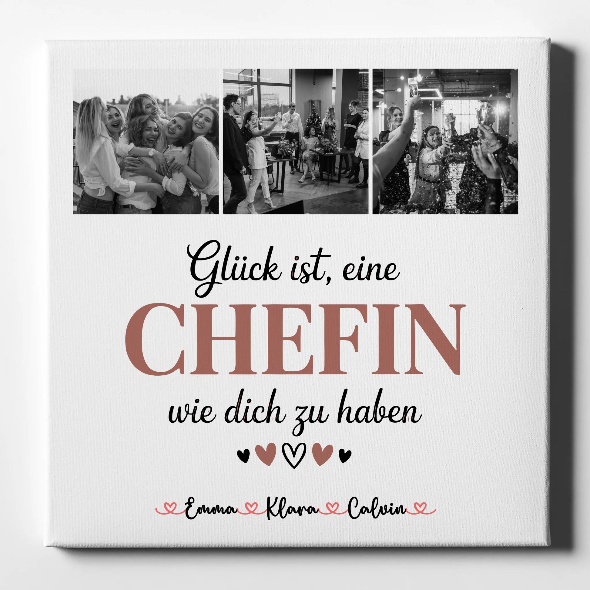 Personalisierte Leinwand Chefin Fotocollage Glück Ist eine Chefin Wie Dich Zu Haben Geschenk 1