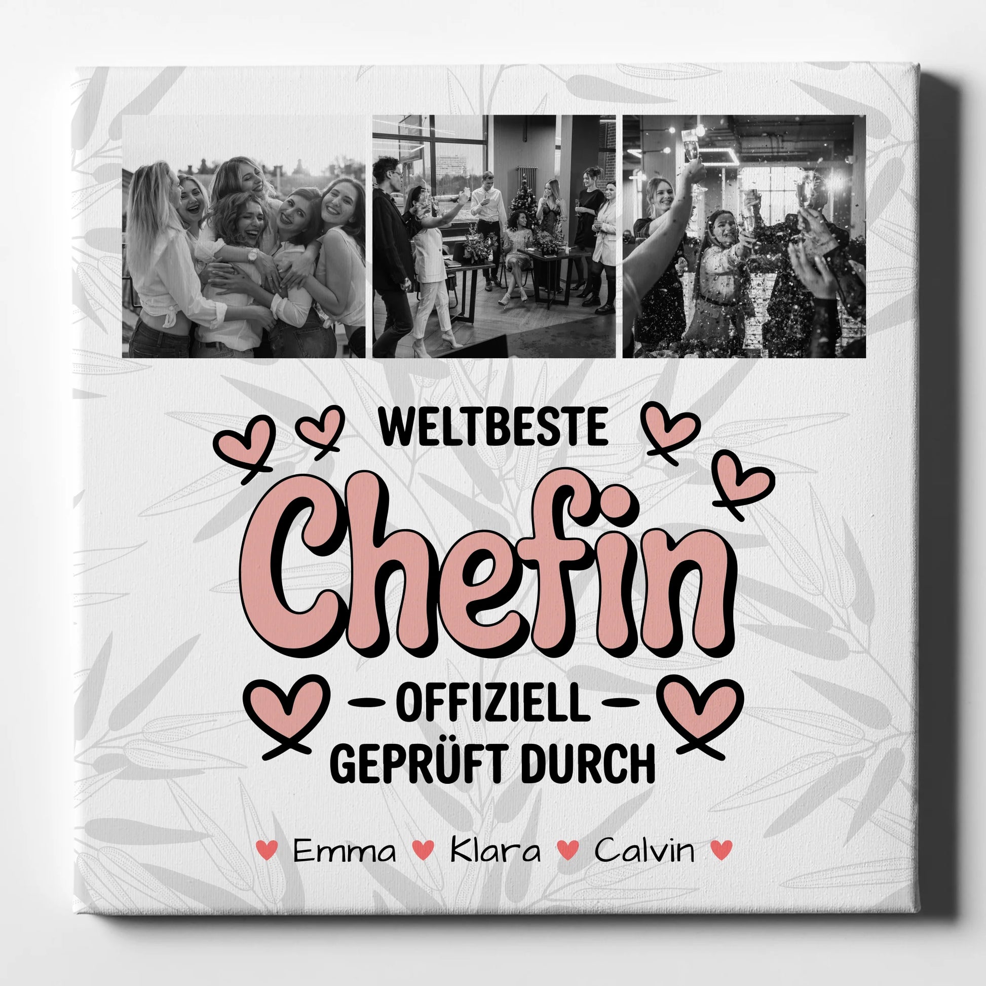 Leinwand Collagen Erstellen für die Weltbeste Chefin Offiziell Geprüft Durch 1