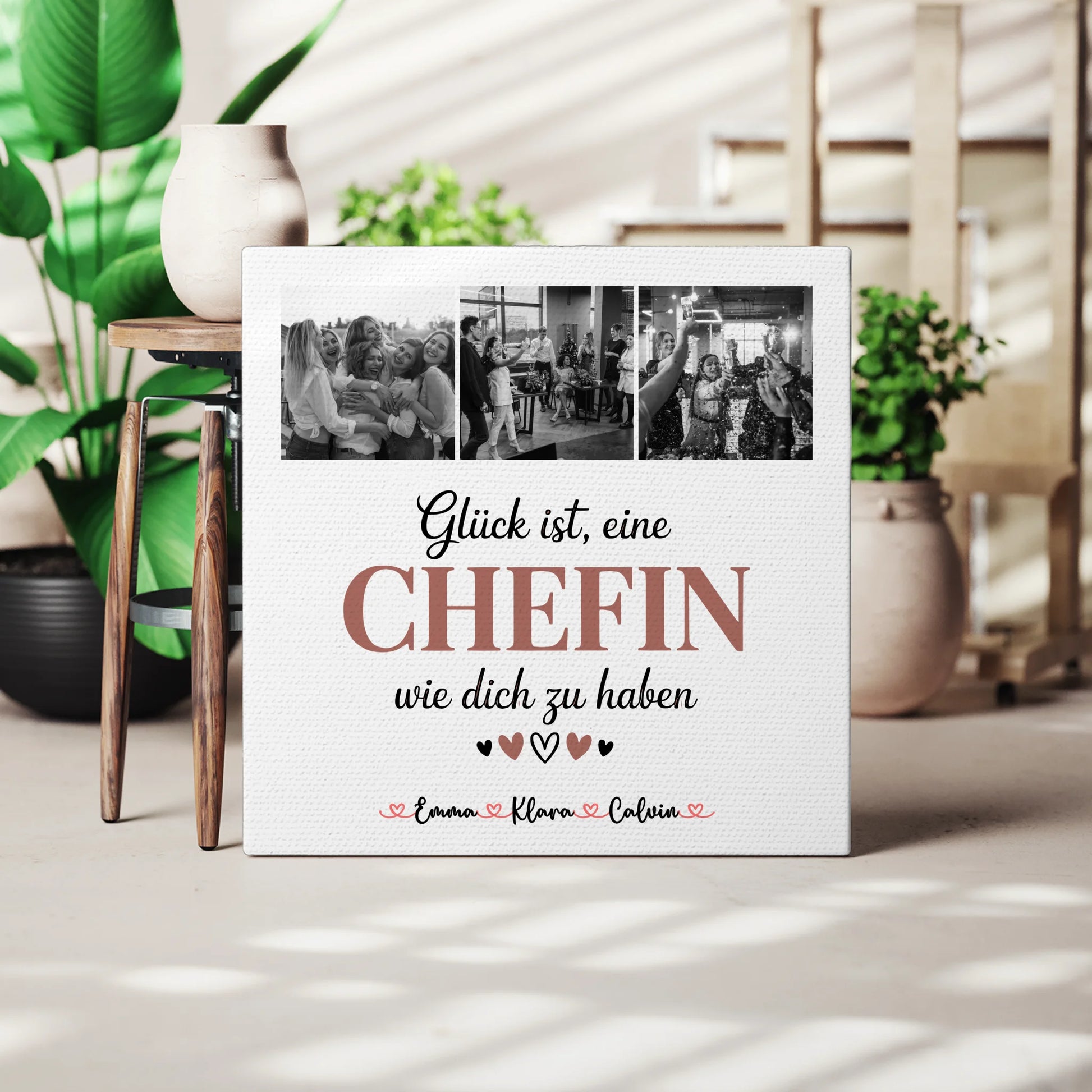 Personalisierte Leinwand Chefin Fotocollage Glück Ist eine Chefin Wie Dich Zu Haben Geschenk 3