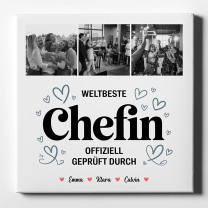 Fotocollage Großes Bild Aus Vielen Kleinen Chefin Fotocollage Weltbeste Chefin Offiziell Geprüft Durch Personalisiertes Geschenk 1
