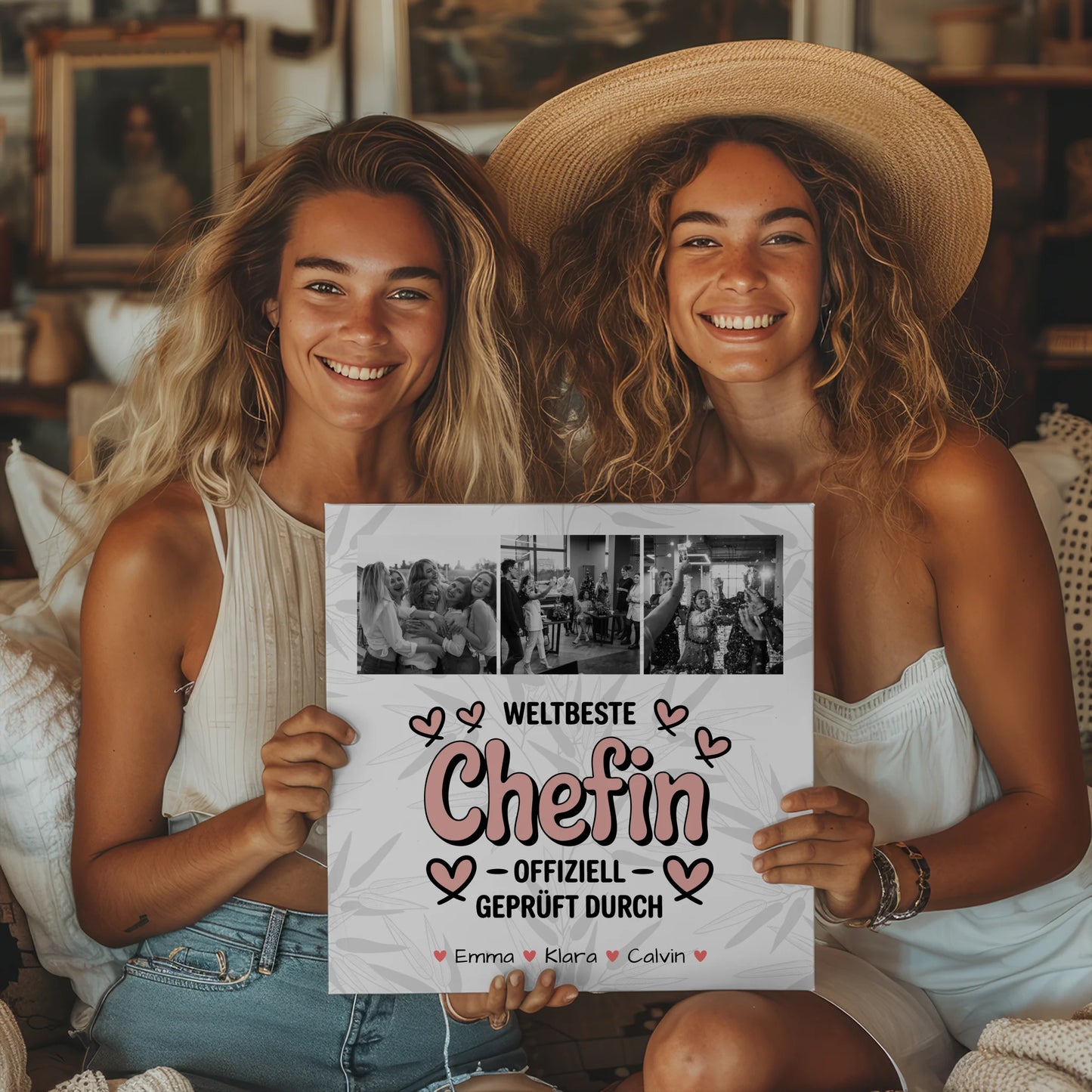 Leinwand Collagen Erstellen für die Weltbeste Chefin Offiziell Geprüft Durch 2