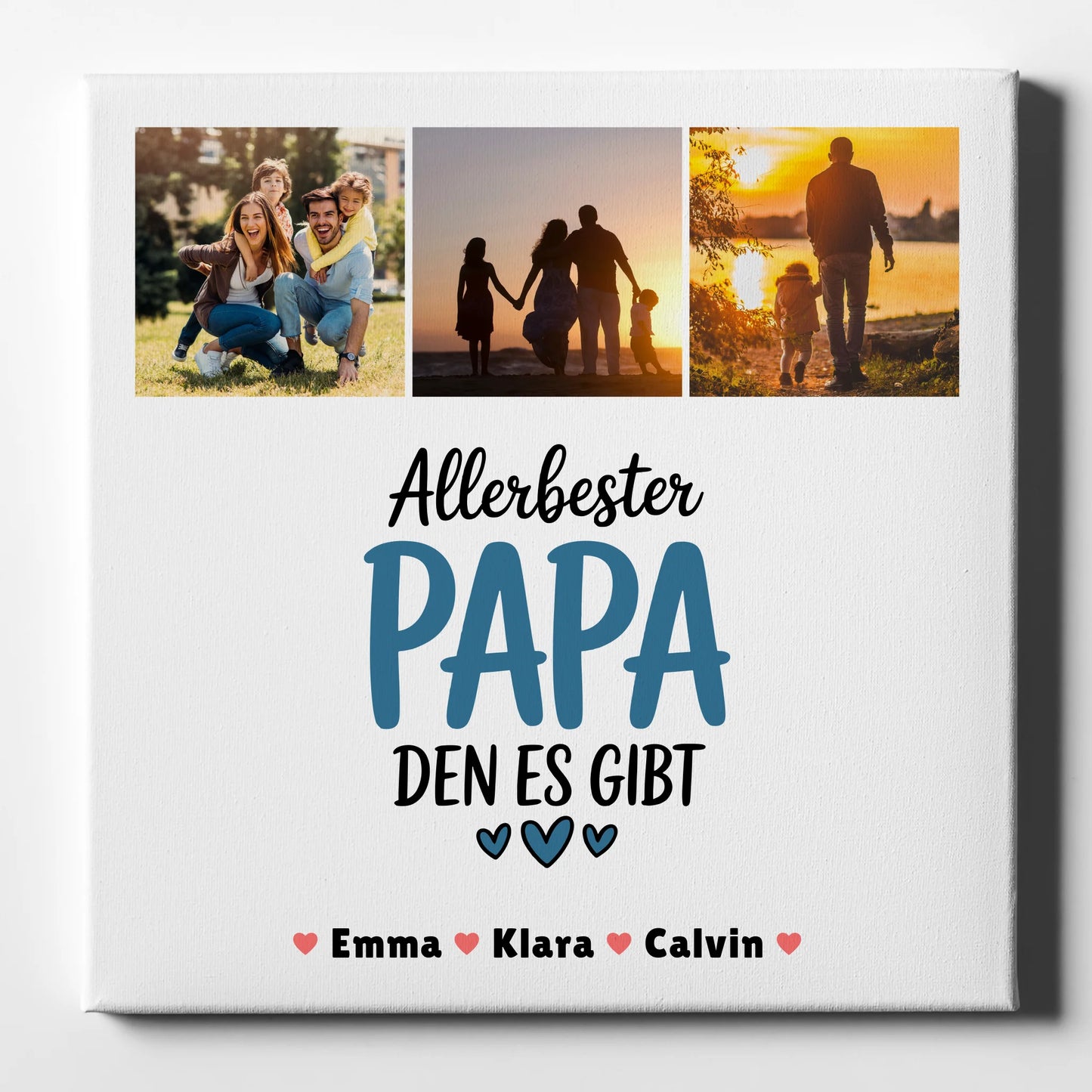Personalisierte Leinwand Collagen Erstellen Geschenk Fotocollage Papa Allerbester Papa Den Es Gibt 1