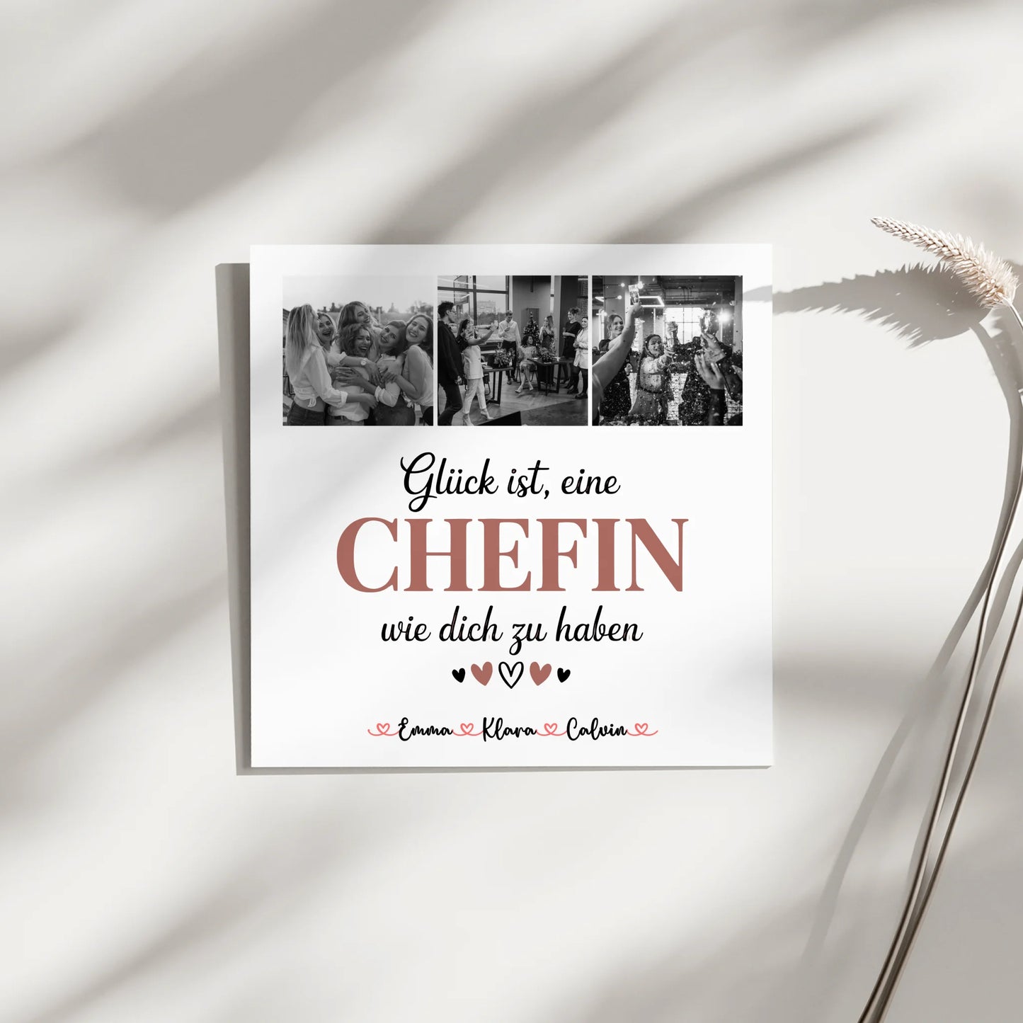 Personalisierte Leinwand Chefin Fotocollage Glück Ist eine Chefin Wie Dich Zu Haben Geschenk 4