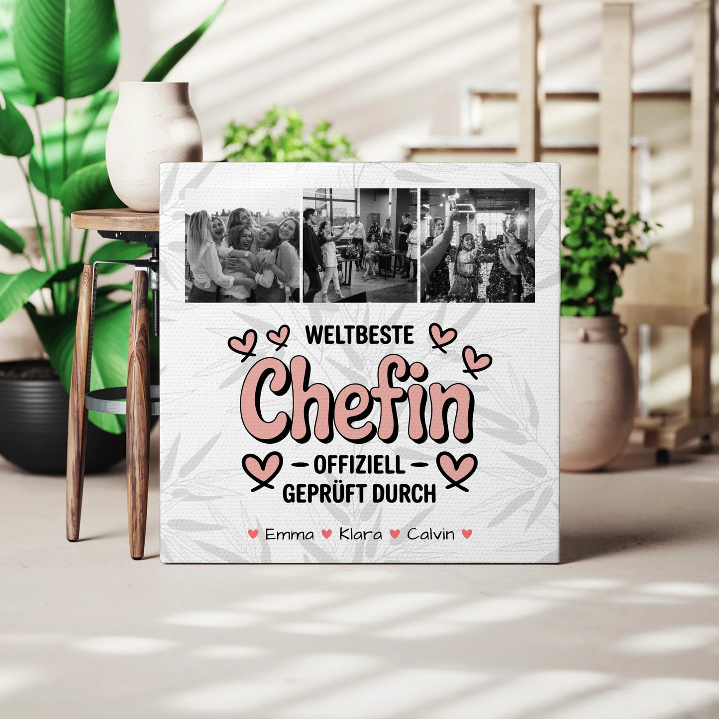 Leinwand Collagen Erstellen für die Weltbeste Chefin Offiziell Geprüft Durch 3