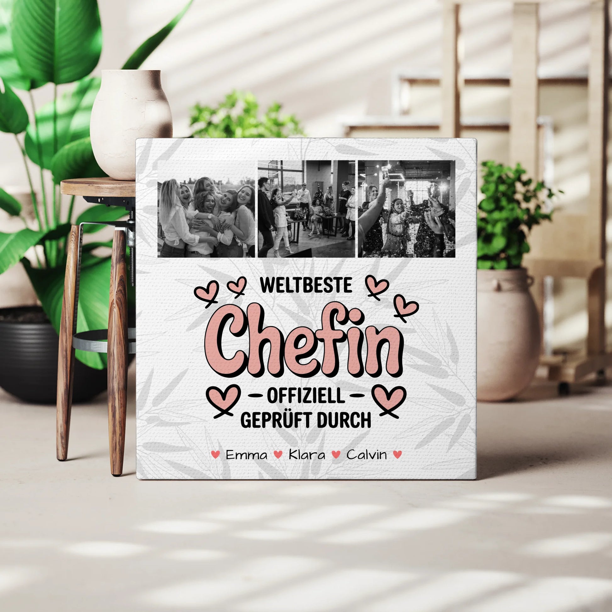 Leinwand Collagen Erstellen für die Weltbeste Chefin Offiziell Geprüft Durch 3