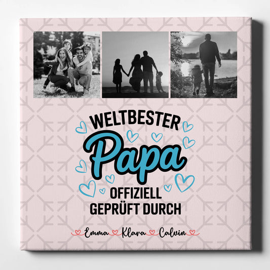 Fotocollage Großes Bild Aus Vielen Kleinen Papa Weltbester Papa Offiziell Geprüft Durch 1