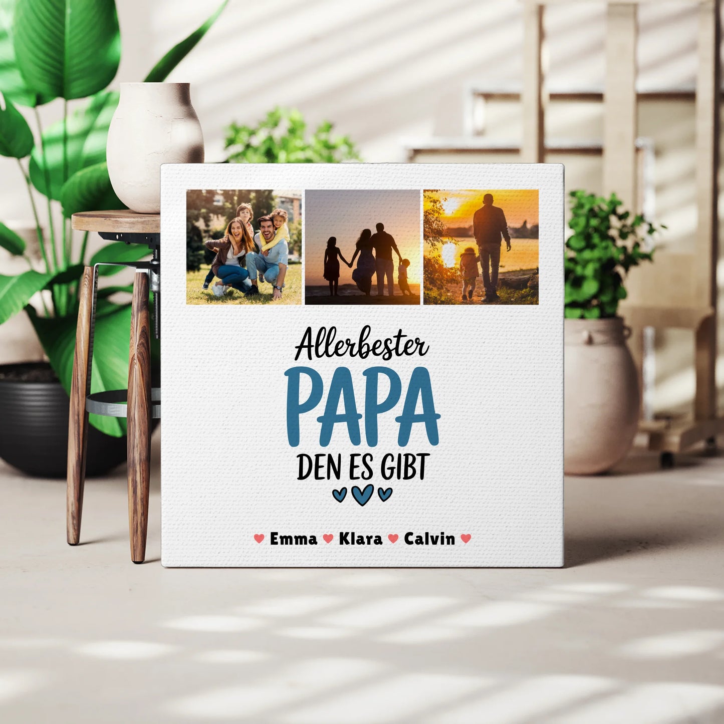 Personalisierte Leinwand Collagen Erstellen Geschenk Fotocollage Papa Allerbester Papa Den Es Gibt 3
