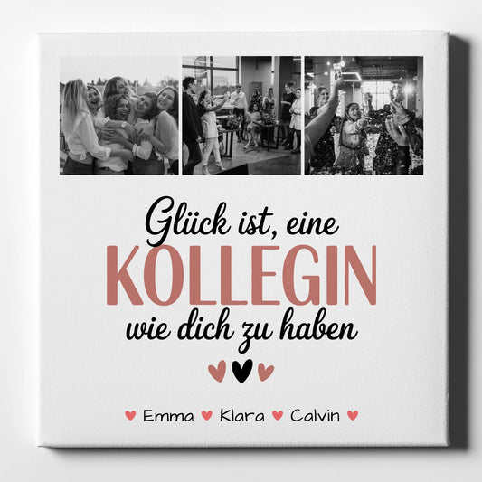 Leinwand Personalisiert Fotocollage Kollegin Glück Ist eine Kollegin Wie Dich Zu Haben 1