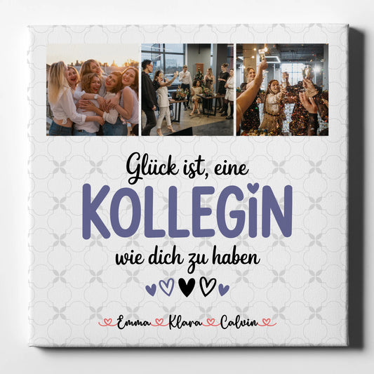 Leinwand Personalisiert Fotocollage für Kollegin Glück Ist eine Kollegin Wie Dich Zu Haben Geschenk 1