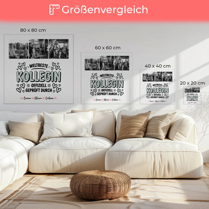 Wandbild Fotocollage für Kollegin Weltbeste Kollegin Offiziell Geprüft Durch 6