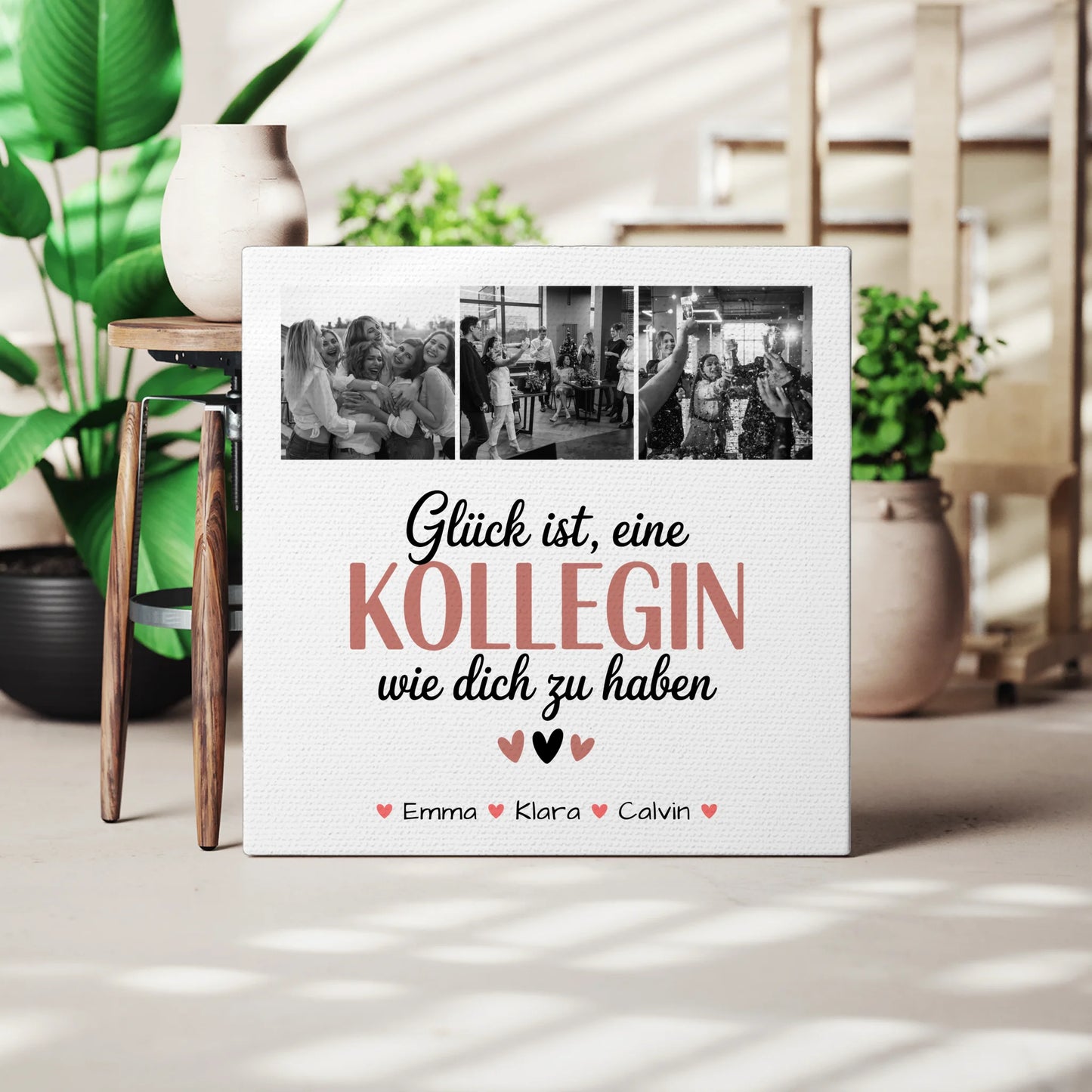 Leinwand Personalisiert Fotocollage Kollegin Glück Ist eine Kollegin Wie Dich Zu Haben 3