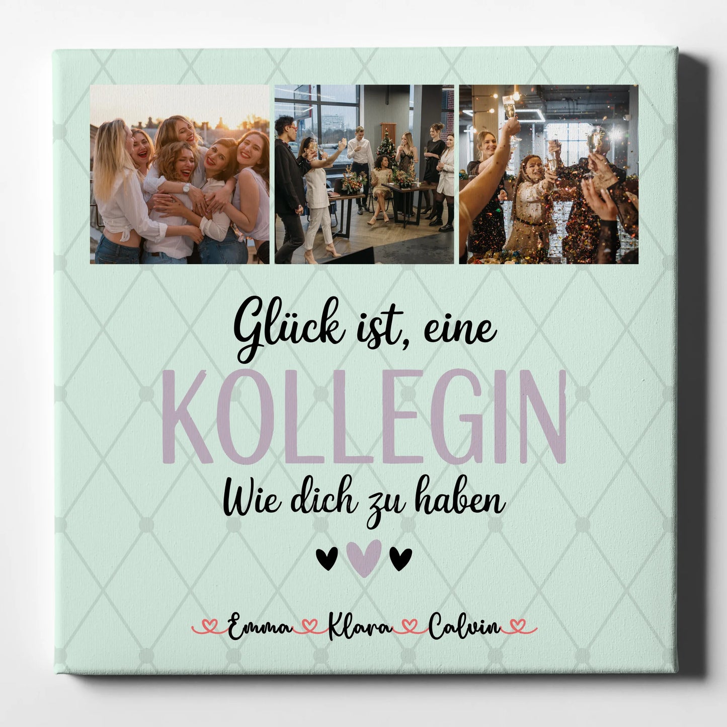 Personalisierte Leinwand Bild Fotocollage für Kollegin Glück Ist eine Kollegin Wie Dich Zu Haben 1