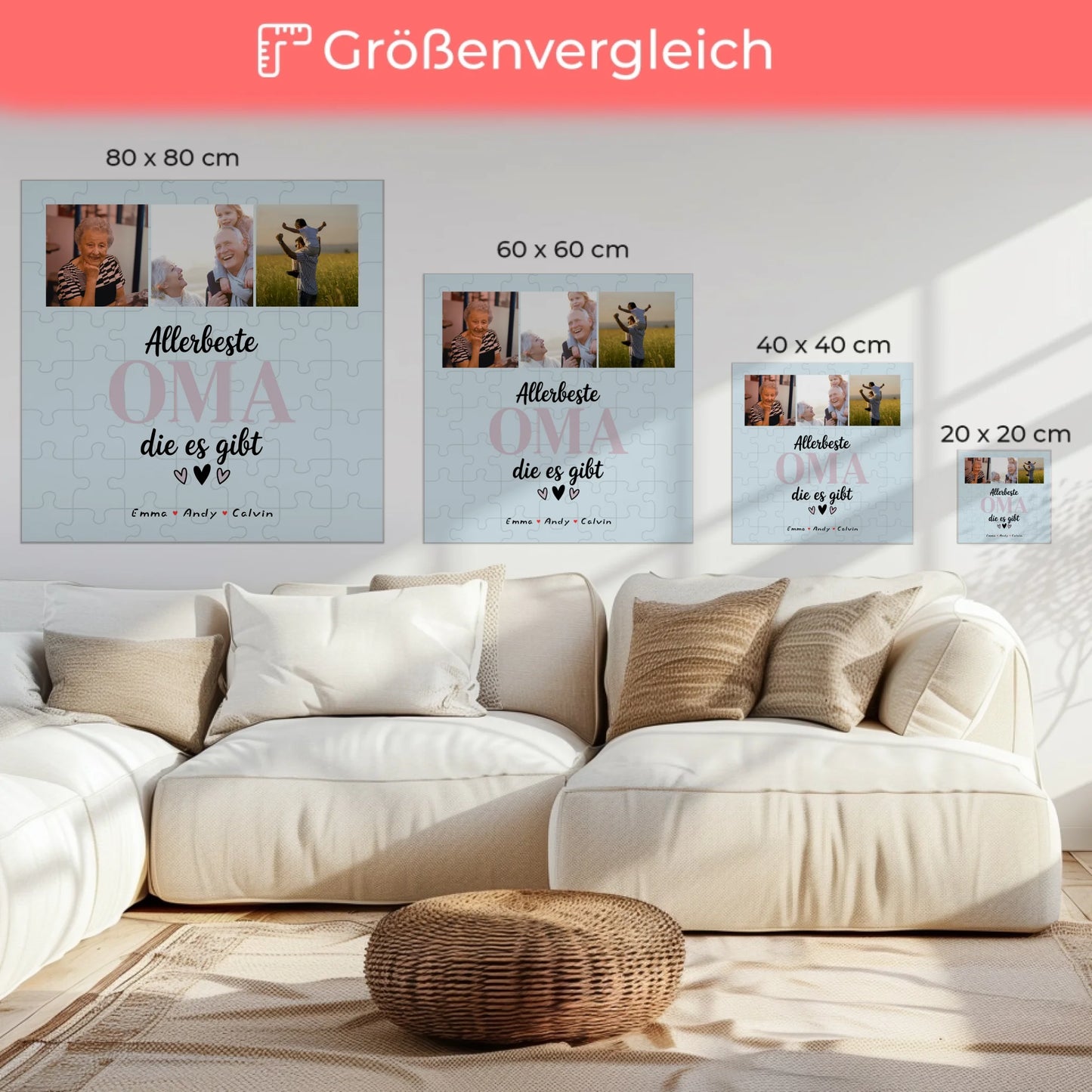Wandbild Oma Geschenk Fotocollage Oma Allerbeste Oma Die Es Gibt personalisiertes Poster 6