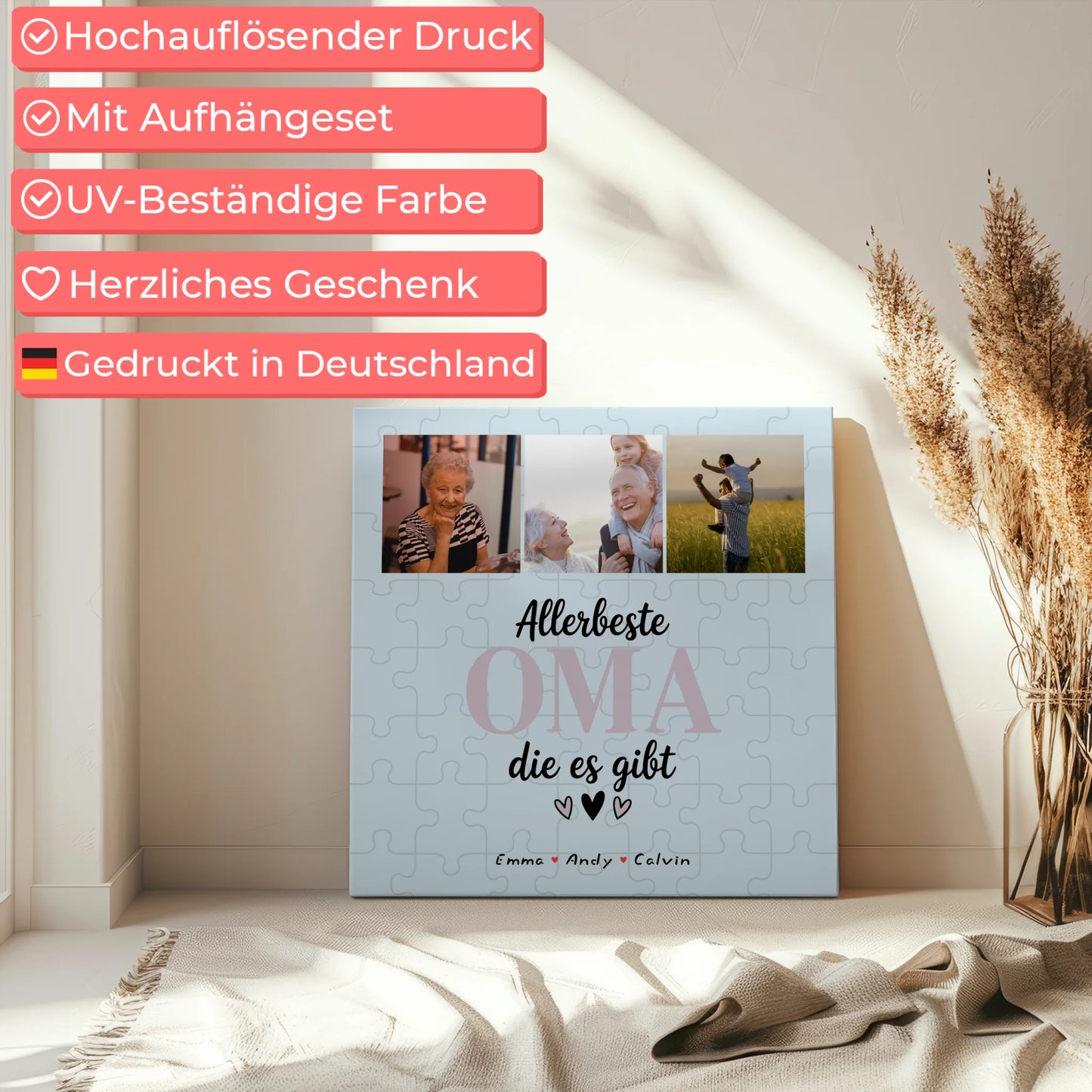 Wandbild Oma Geschenk Fotocollage Oma Allerbeste Oma Die Es Gibt personalisiertes Poster 5