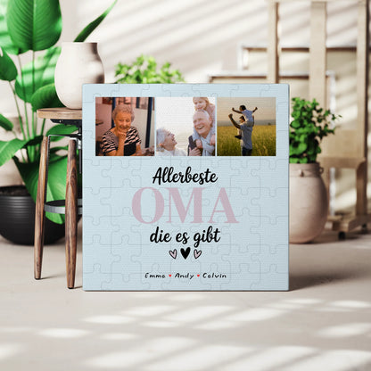 Wandbild Oma Geschenk Fotocollage Oma Allerbeste Oma Die Es Gibt personalisiertes Poster 3
