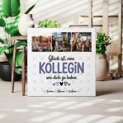 Leinwand Personalisiert Fotocollage für Kollegin Glück Ist eine Kollegin Wie Dich Zu Haben Geschenk 3