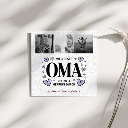 Wandbild Oma Fotocollage Weltbeste Oma Offiziell Geprüft Durch Geschenk 4