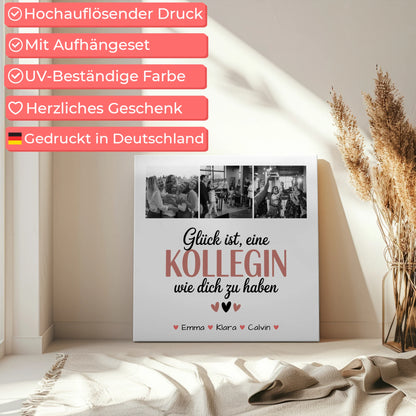 Leinwand Personalisiert Fotocollage Kollegin Glück Ist eine Kollegin Wie Dich Zu Haben 5