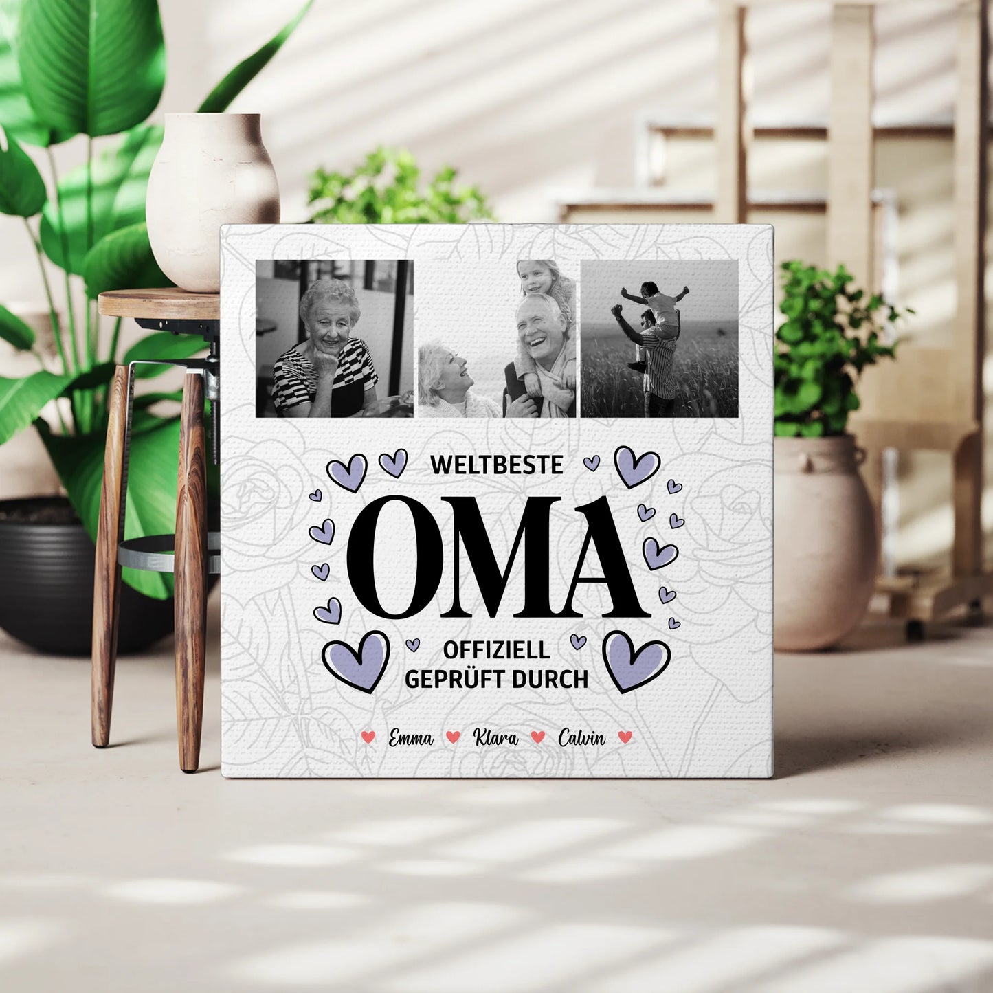 Wandbild Oma Fotocollage Weltbeste Oma Offiziell Geprüft Durch Geschenk 3