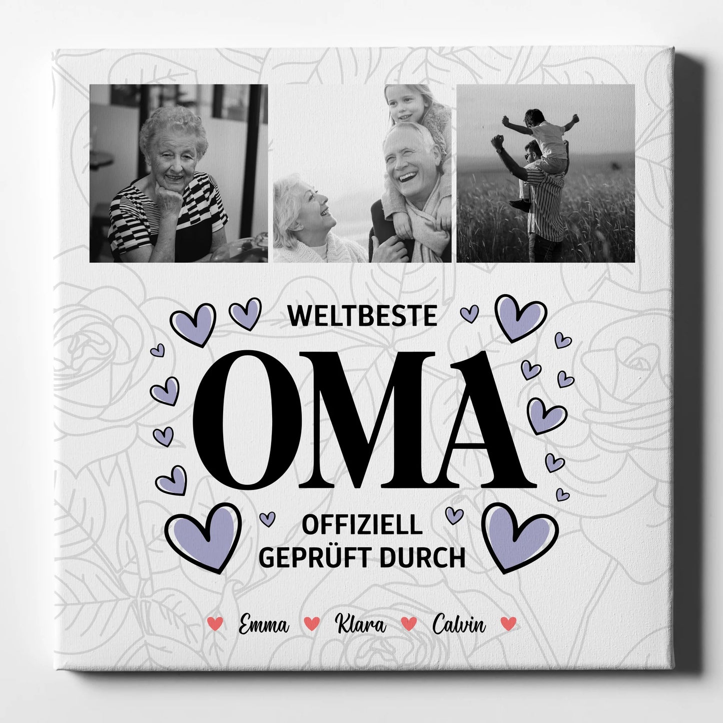 Wandbild Oma Fotocollage Weltbeste Oma Offiziell Geprüft Durch Geschenk 1