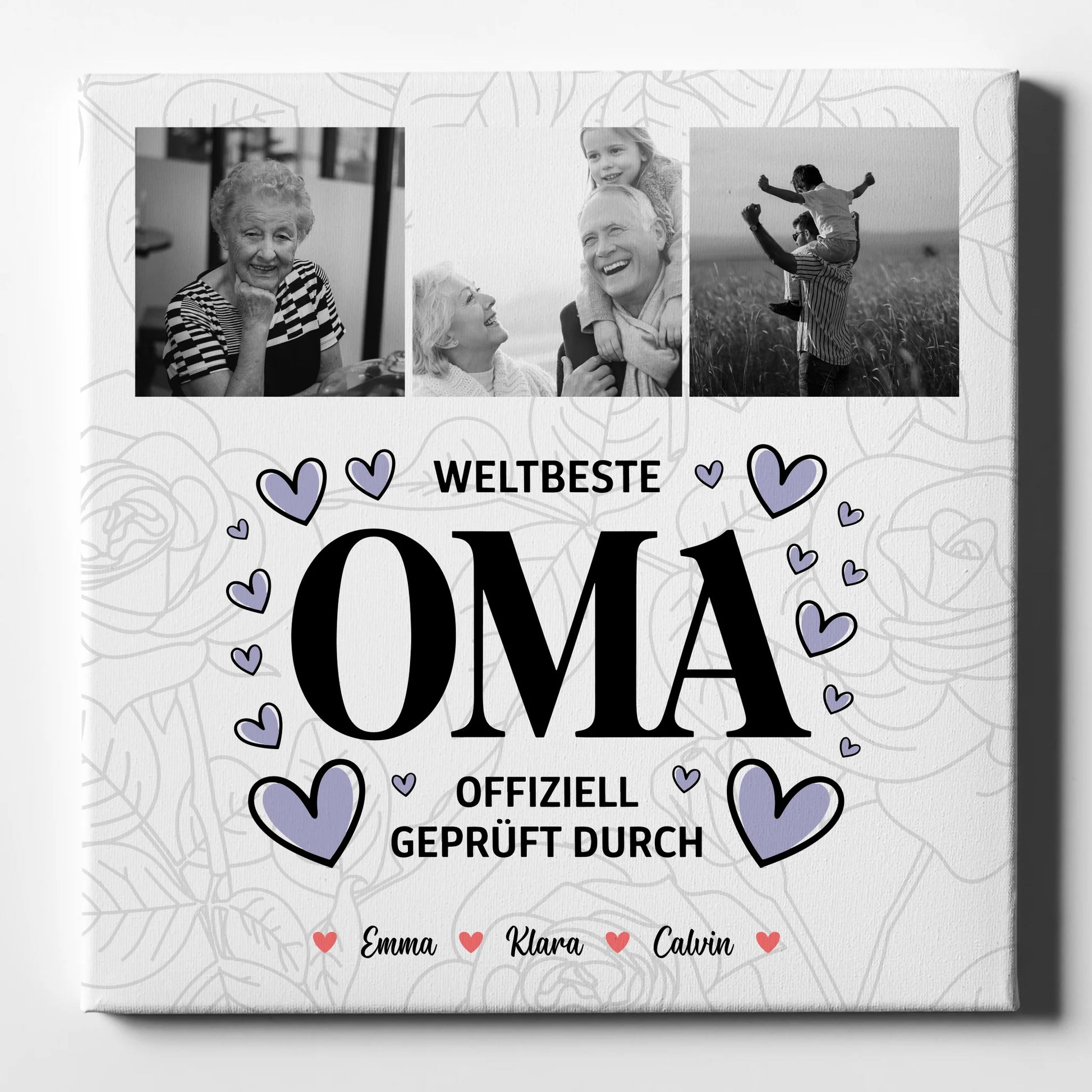Wandbild Oma Fotocollage Weltbeste Oma Offiziell Geprüft Durch Geschenk 1