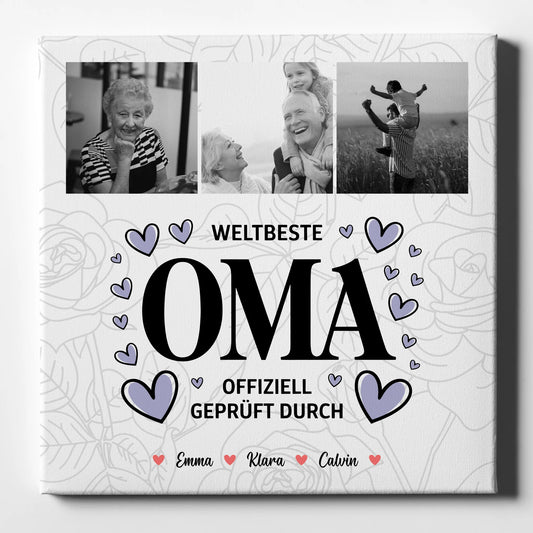 Wandbild Oma Fotocollage Weltbeste Oma Offiziell Geprüft Durch Geschenk 1