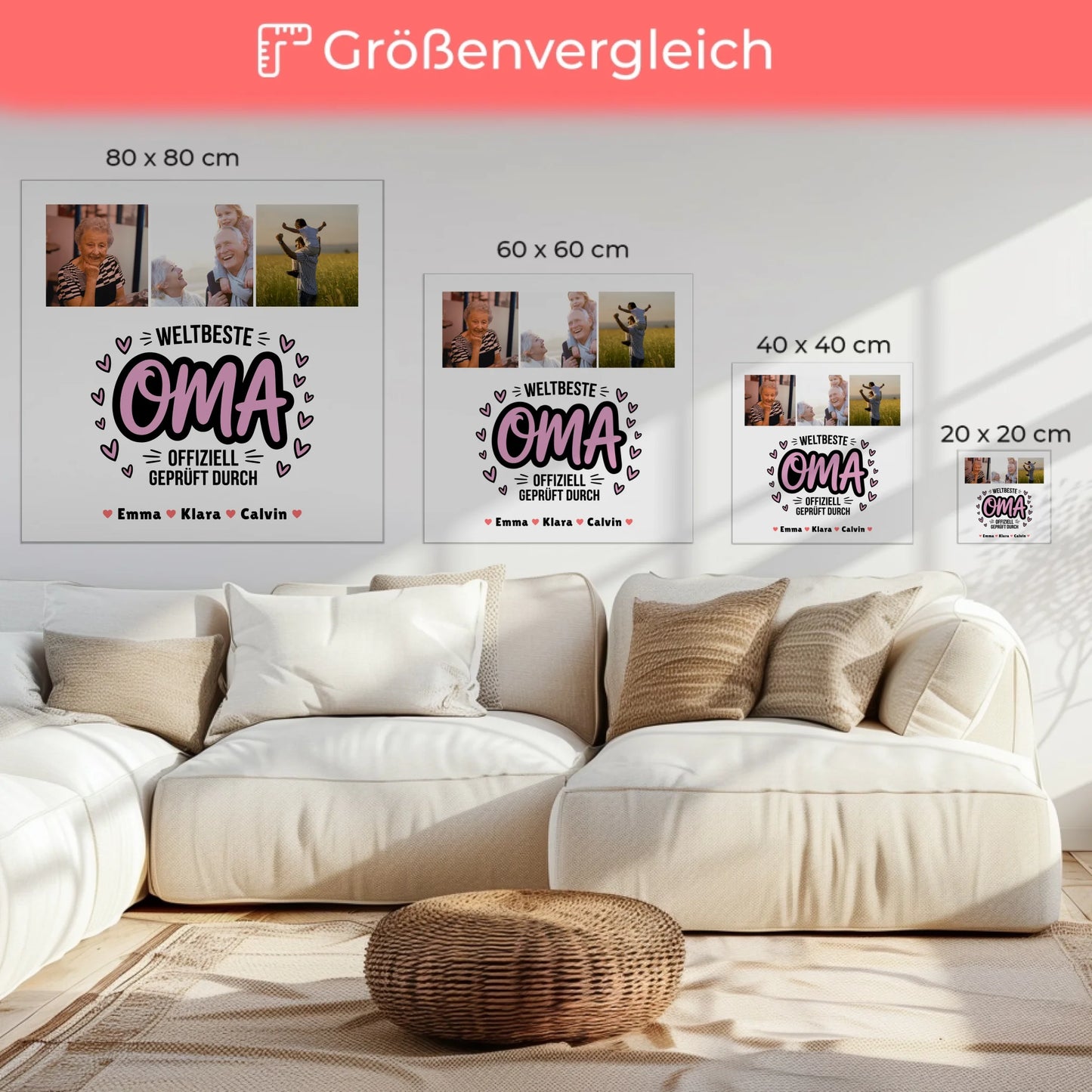 Wandbild Oma Geschenk Fotocollage Oma Weltbeste Oma Offiziell Geprüft Durch 6