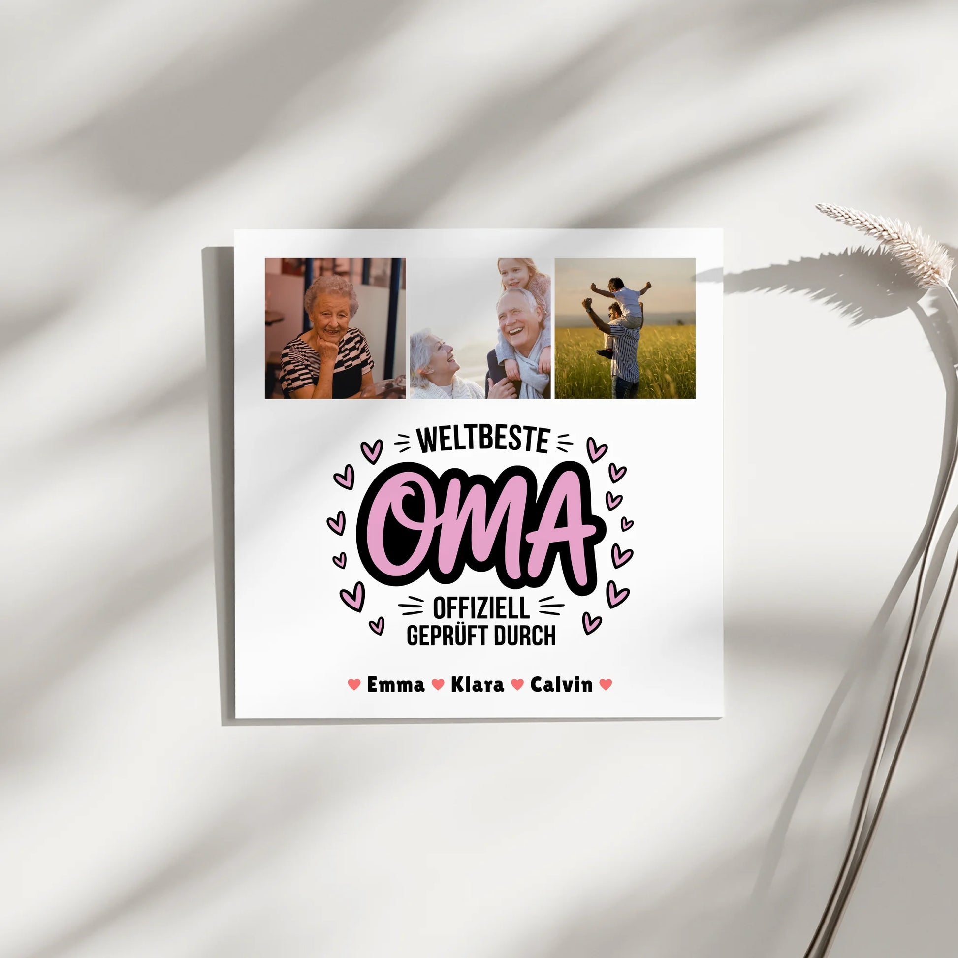 Wandbild Oma Geschenk Fotocollage Oma Weltbeste Oma Offiziell Geprüft Durch 4