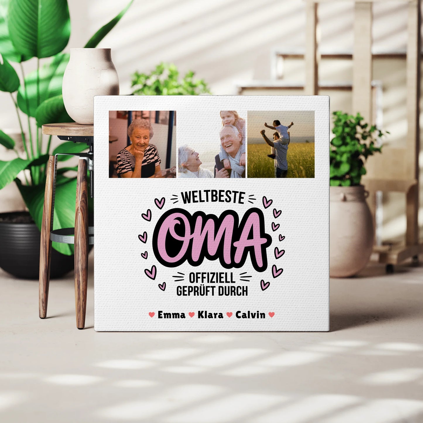 Wandbild Oma Geschenk Fotocollage Oma Weltbeste Oma Offiziell Geprüft Durch 3