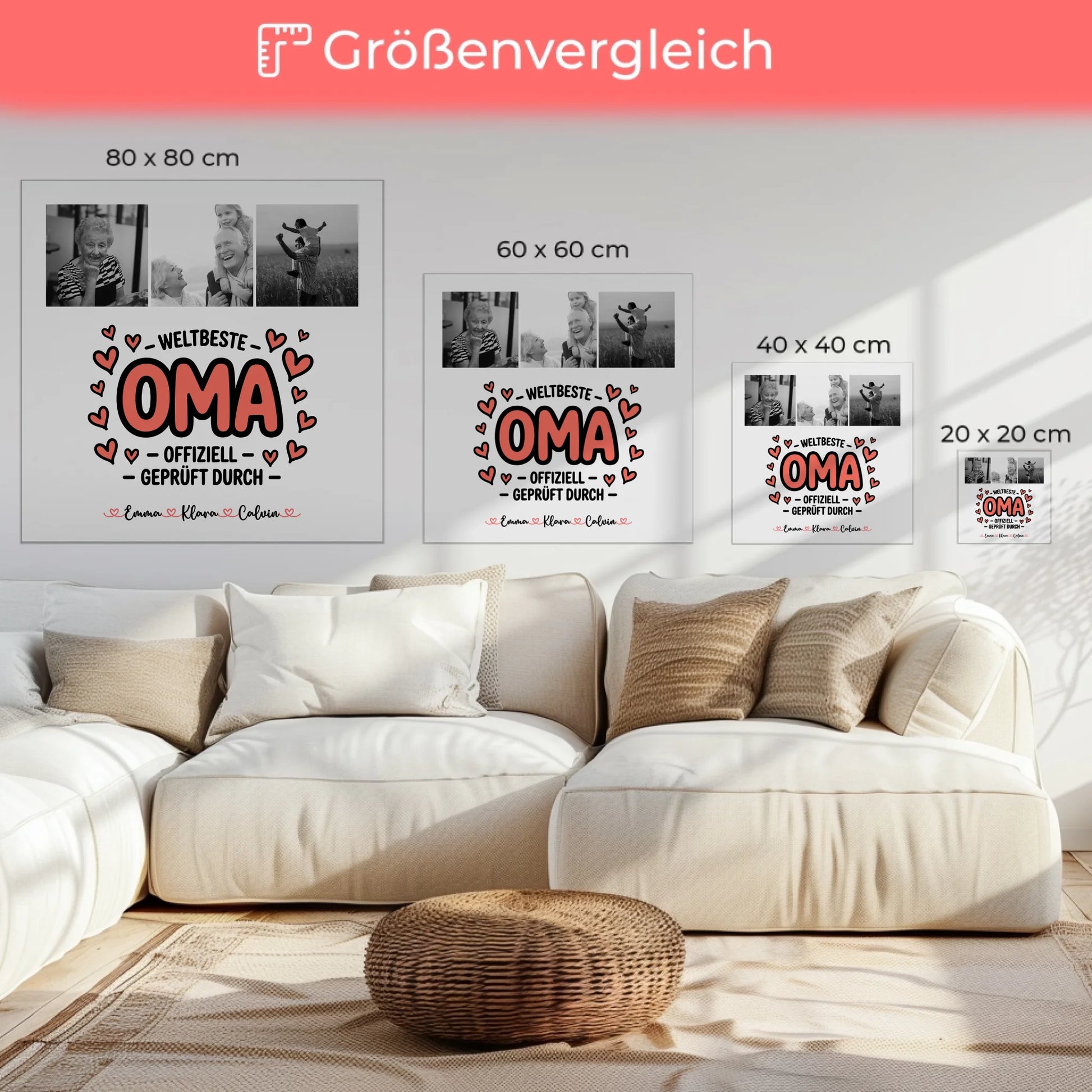 Personalisierte Oma Plakat Fotocollage Oma Weltbeste Oma Offiziell Geprüft Durch 6
