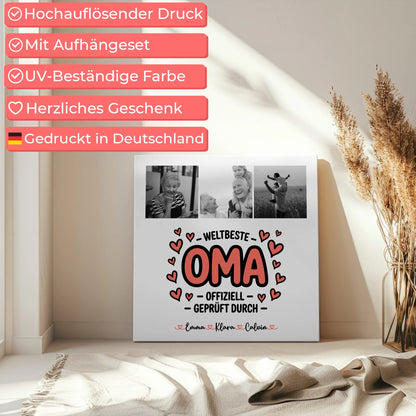 Personalisierte Oma Plakat Fotocollage Oma Weltbeste Oma Offiziell Geprüft Durch 5