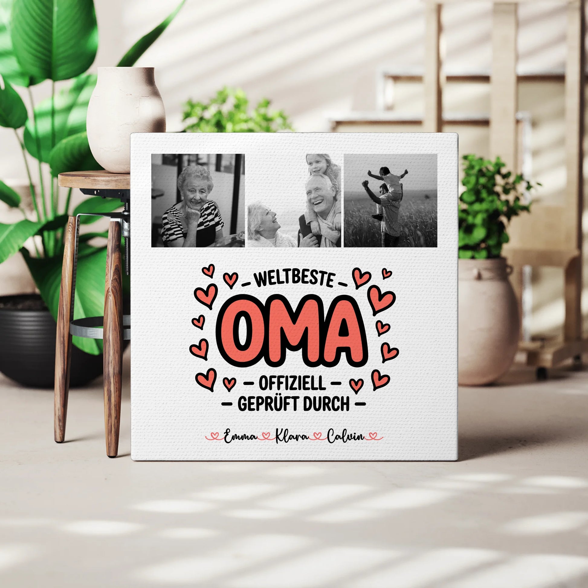 Personalisierte Oma Plakat Fotocollage Oma Weltbeste Oma Offiziell Geprüft Durch 3