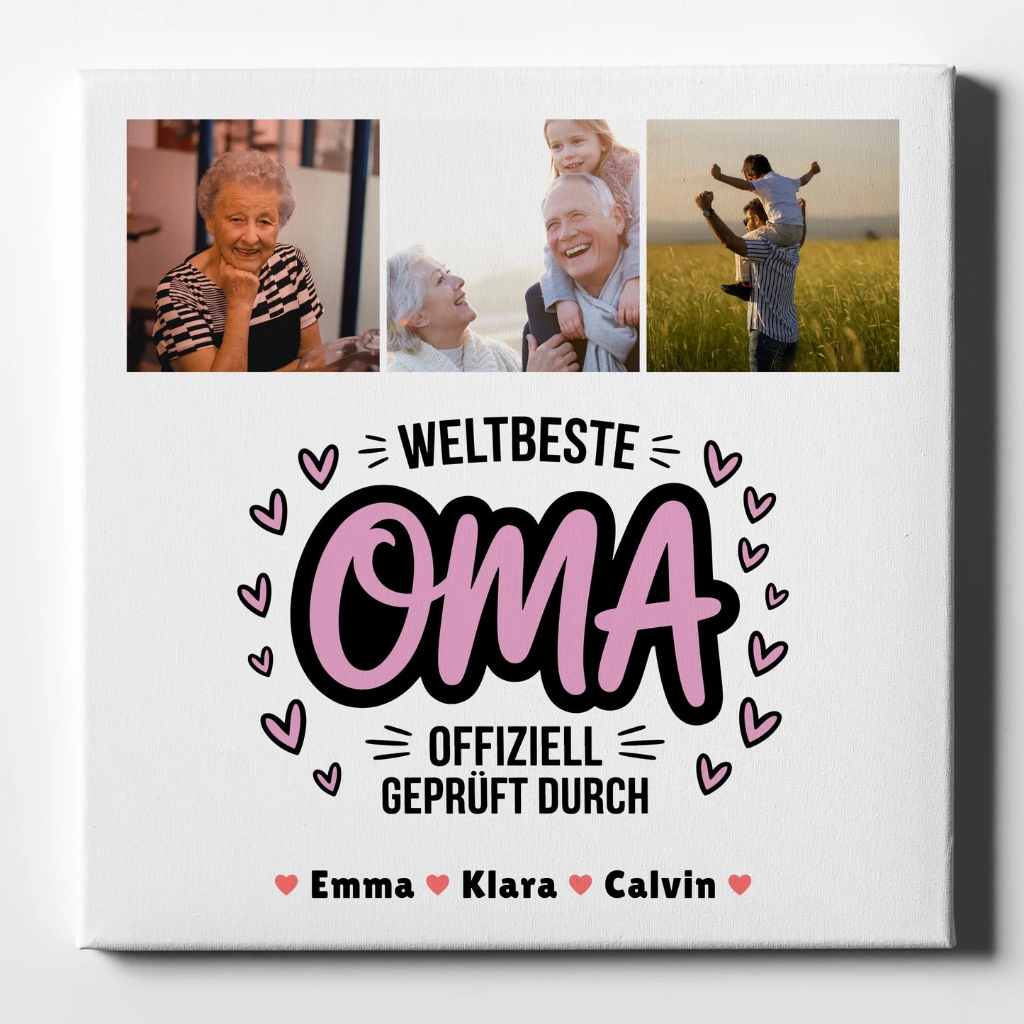 Wandbild Oma Geschenk Fotocollage Oma Weltbeste Oma Offiziell Geprüft Durch 1