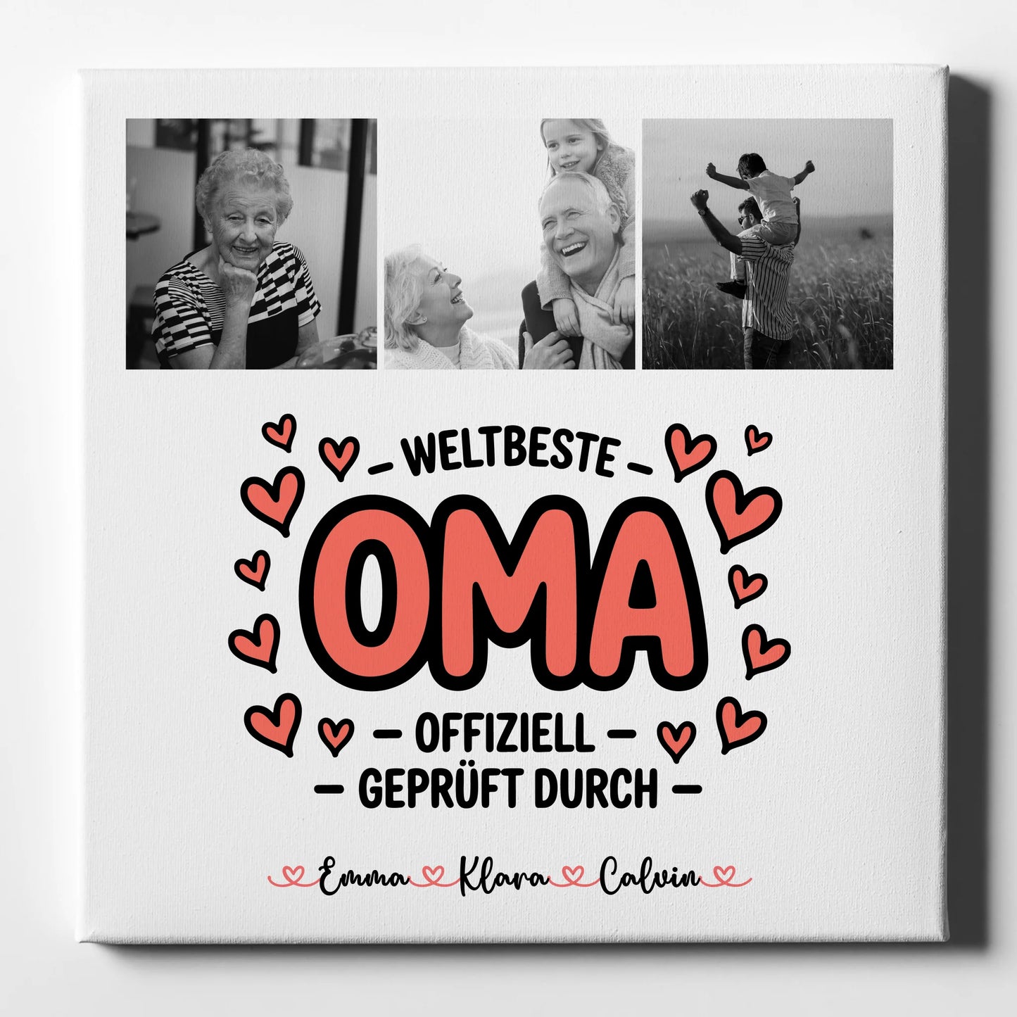 Personalisierte Oma Plakat Fotocollage Oma Weltbeste Oma Offiziell Geprüft Durch 1