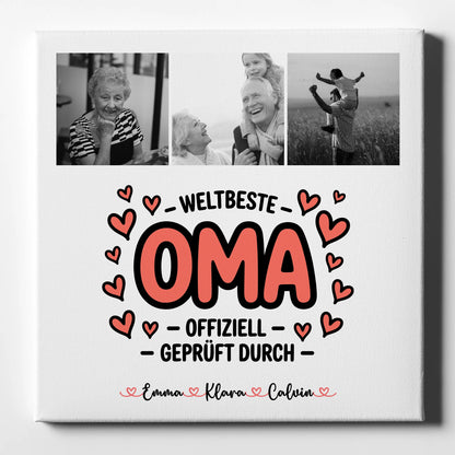 Personalisierte Oma Plakat Fotocollage Oma Weltbeste Oma Offiziell Geprüft Durch 1
