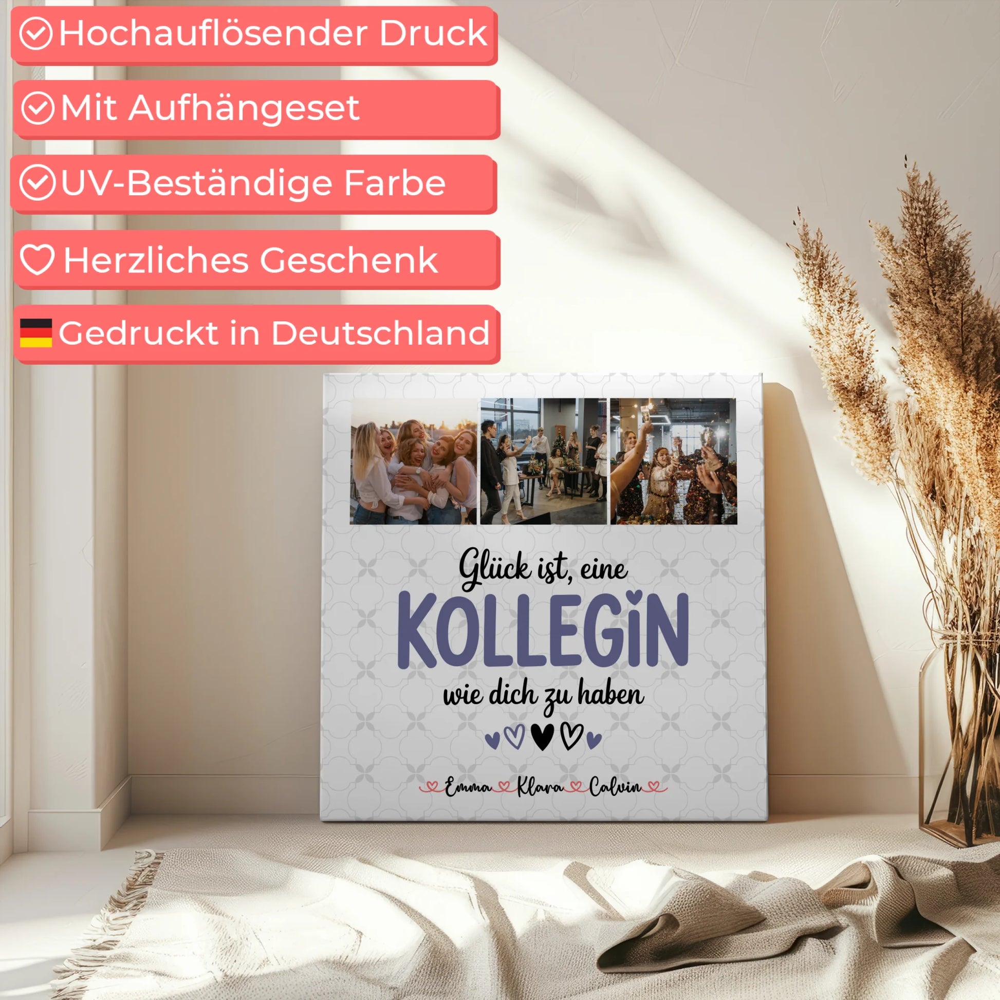 Leinwand Personalisiert Fotocollage für Kollegin Glück Ist eine Kollegin Wie Dich Zu Haben Geschenk 5