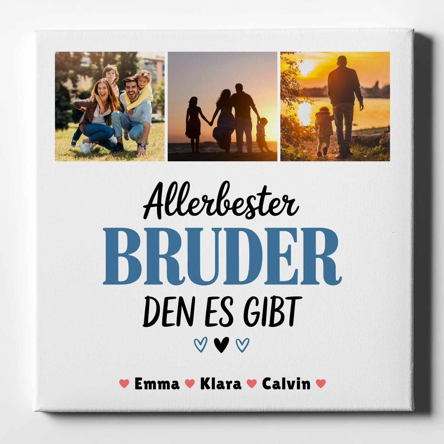 Personalisierte Leinwand Bild Geschenk Fotocollage Bruder Allerbester Bruder Den Es Gibt 1